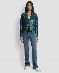 Dkny Jeans Women's Lightweight Zip-Front Puffer Jacket