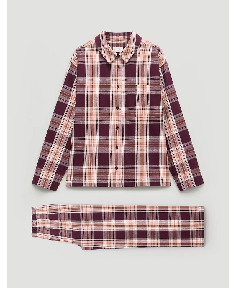 Hush Women's Cotton Check Print Pajamas