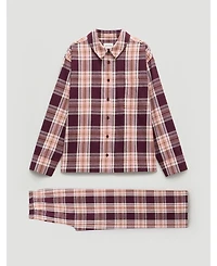 Hush Women's Cotton Check Print Pajamas