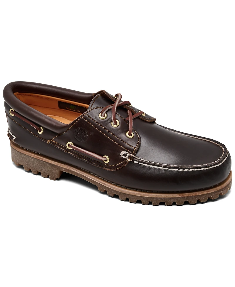 Timberland Men's Authentic 3-Eye Lug Handsewn Casual Boat Shoes from Finish Line
