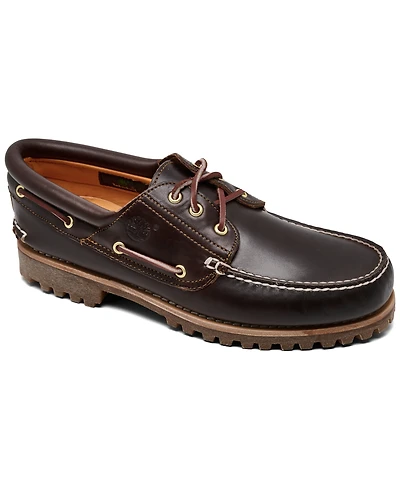 Timberland Men's Authentic 3-Eye Lug Handsewn Casual Boat Shoes from Finish Line