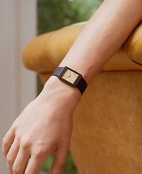 Breda Women's 'Virgil' 1736c Black Leather Band Watch, 26mm