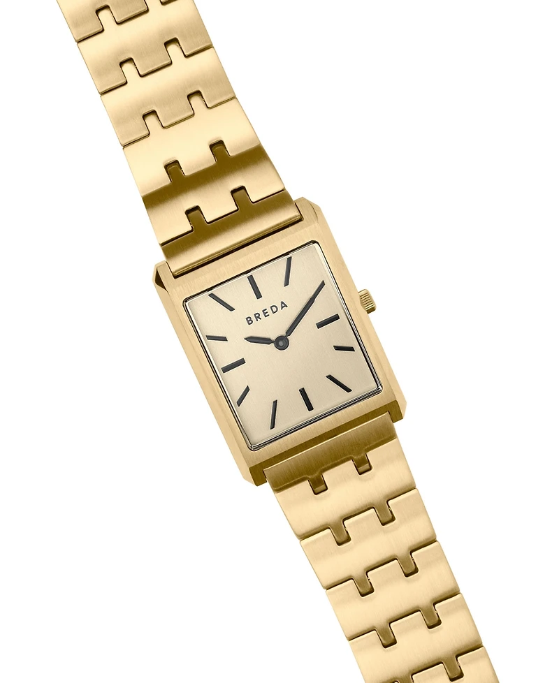 Breda Women's 'Virgil' Gold Stainless Steel Bracelet Watch