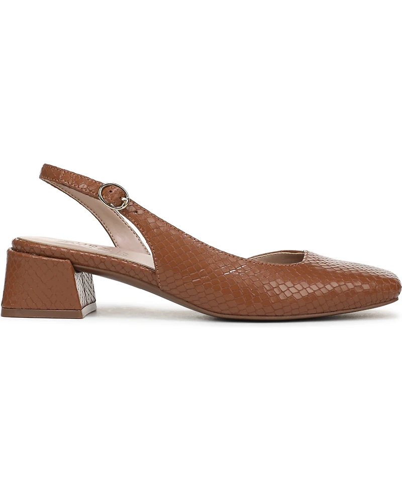 Naturalizer Women's Jayla Mid-Heel Square Toe Slingback Pumps