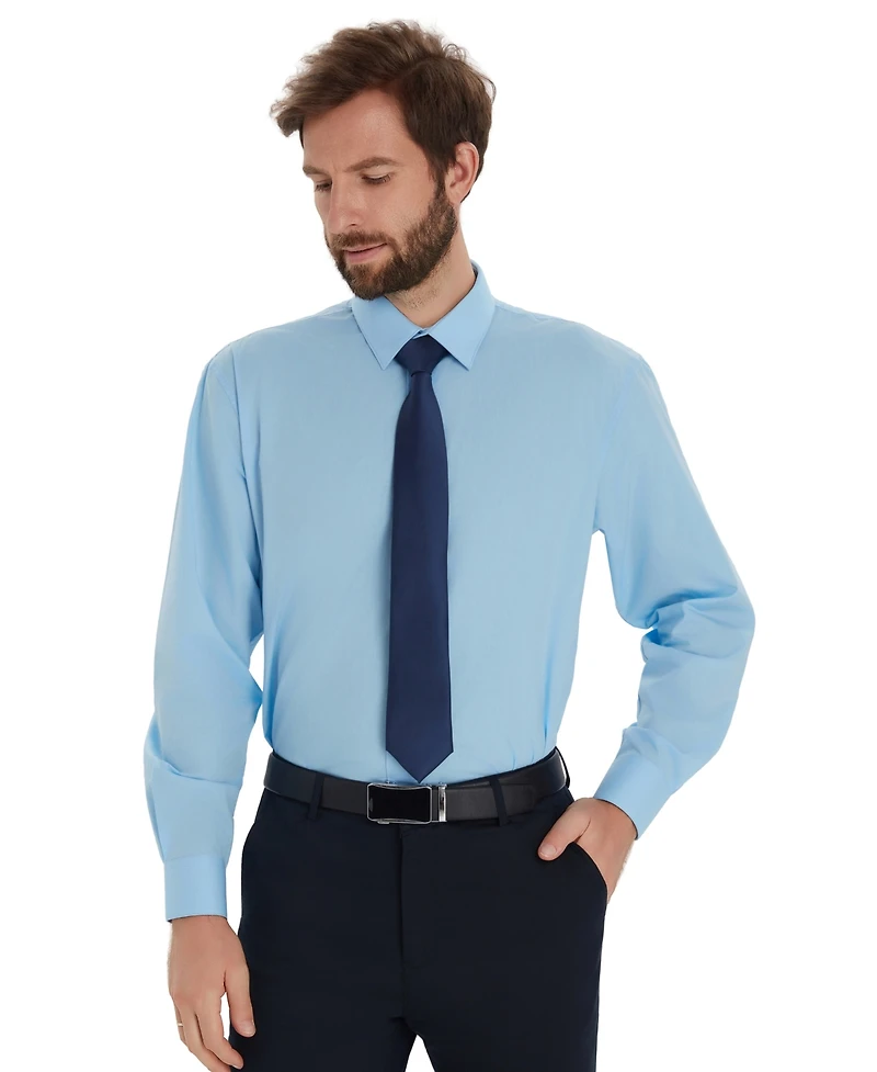 Alfani Men's Promo Solid Regular-Fit Spread Collar Dress Shirt, Macy's Exclusive