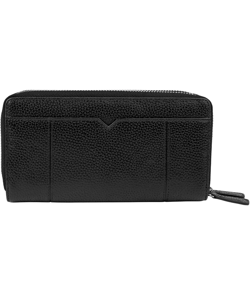 Mancini Fifth Avenue Rfid Secure Double Zipper Wallet