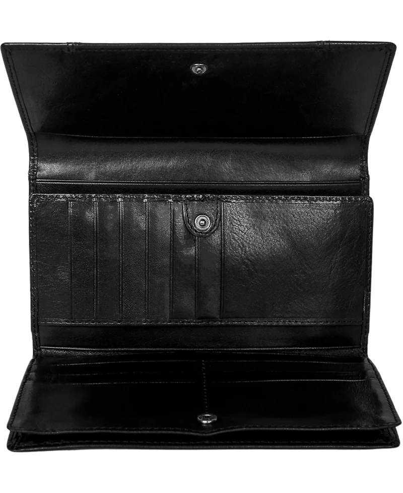 Mancini Pelle D'oro Rfid Secure Quad Fold Wallet