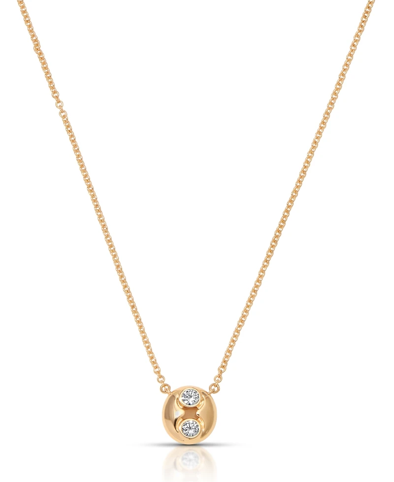 Ettika Gold Plated Double Crystal Necklace