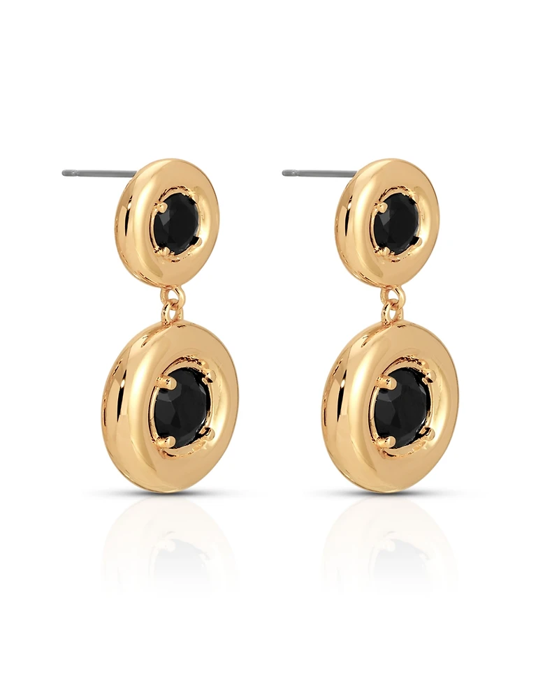 Ettika Gold Plated Orbit Crystal Earrings