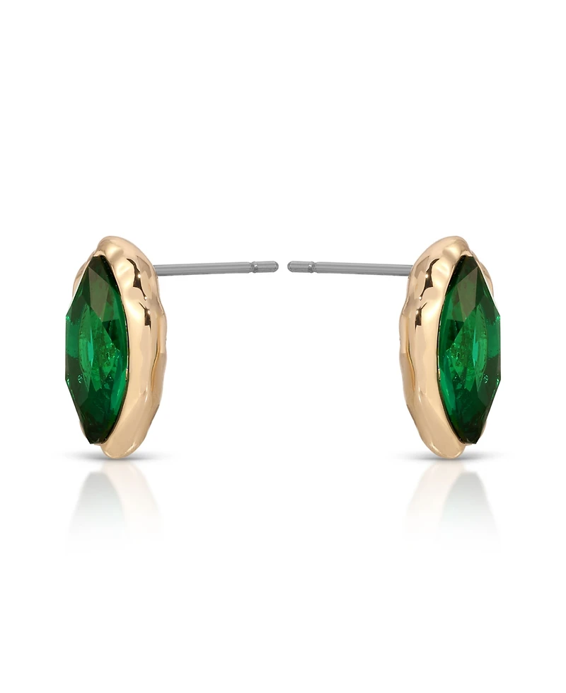 Ettika Gold Plated Crystal Luxe Mini Stud Earrings