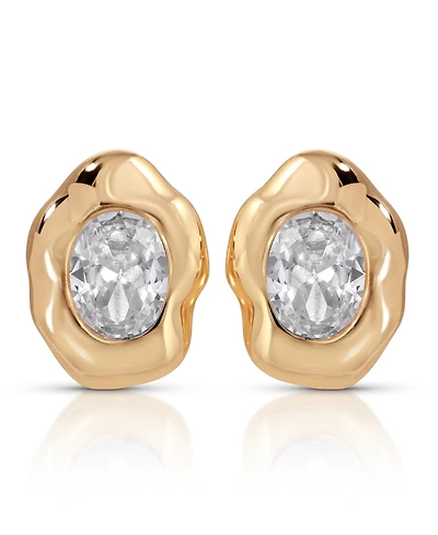 Ettika Molten Glow Crystal Stud Earrings