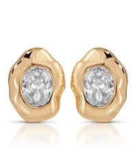 Ettika Molten Glow Crystal Stud Earrings