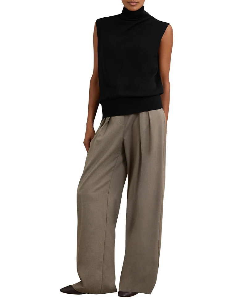 Reiss Women's Wool Slouched Sleeveless Top