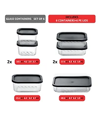 Nestl Borosilicate -Pc. Food Storage Container Set