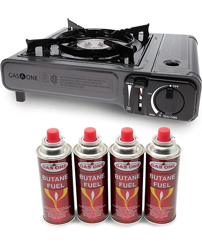 Aofar Portable Butane Camping Stove with Case: Automatic Ignition,Precise Heat Control