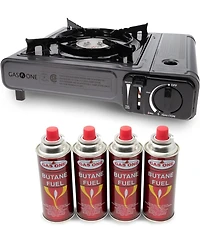 Aofar Portable Butane Camping Stove with Case: Automatic Ignition,Precise Heat Control