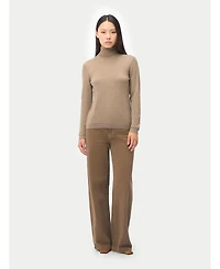 Gobi Cashmere Women's Wardrobe Essential Cashmere-Silk T-Neck Sweater