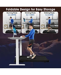 Deerrun 15.55 35.43 inches Smart Under Desk Treadmill, Portable Treadmill for Office with Led Display & Remote Control