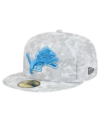 New Era Men's White Detroit Lions 2025 Salute to Service Fan Pack 59FIFTY Fitted Hat