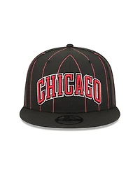New Era Men's Black Chicago Bulls Jersey Hook Statement Edition 9FIFTY Snapback Hat