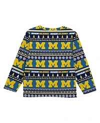 Outerstuff Toddler 2-Piece Navy Michigan Wolverines Ugly Sweater and Pajama Set