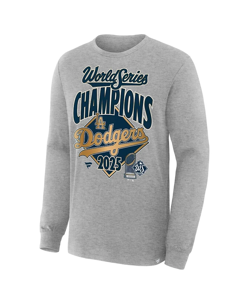 Fanatics Men's Steel Los Angeles Dodgers 2025 World Series Champions Locker Room Long Sleeve T-Shirt