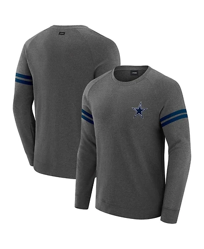 J. Palmer Men's Dark Heather Gray Dallas Cowboys Players Lounge Raglan Tri-Blend Sweatshirt