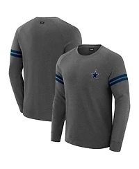 J. Palmer Men's Dark Heather Gray Dallas Cowboys Players Lounge Raglan Tri-Blend Sweatshirt