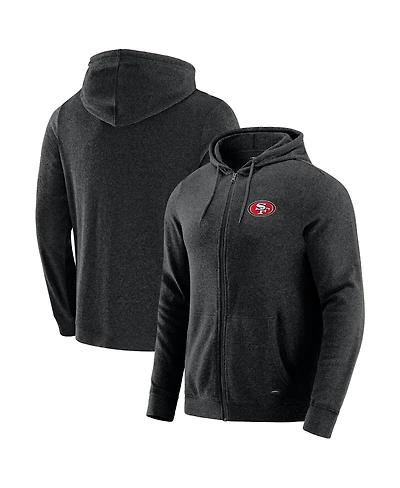 J. Palmer Men's Dark Heather Gray San Francisco 49ers Players Lounge Tri-Blend Full-Zip Hoodie