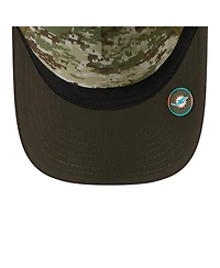 New Era Men's Green Miami Dolphins 2025 Salute to Service 9FORTY A-Frame M-Crown Adjustable Hat