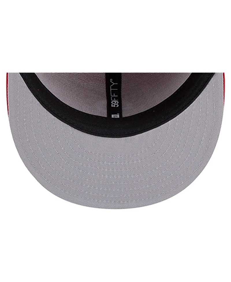 New Era Men's Red Philadelphia Phillies Dog Ear Classic 59FIFTY Fitted Hat