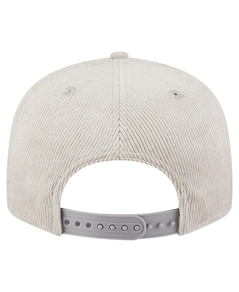 New Era Men's Gray Detroit Lions Cord Rope Corduroy 9FIFTY Snapback Hat