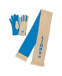 Wear by Erin Andrews Women's Detroit Lions Tonal Scarf Glove Set
