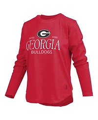 Pressbox Women's Red Georgia Bulldogs Silveron Long Sleeve T-Shirt