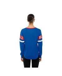 New Era Women's Royal Buffalo Bills Throwback Lace-Up Long-Sleeve T-Shirt
