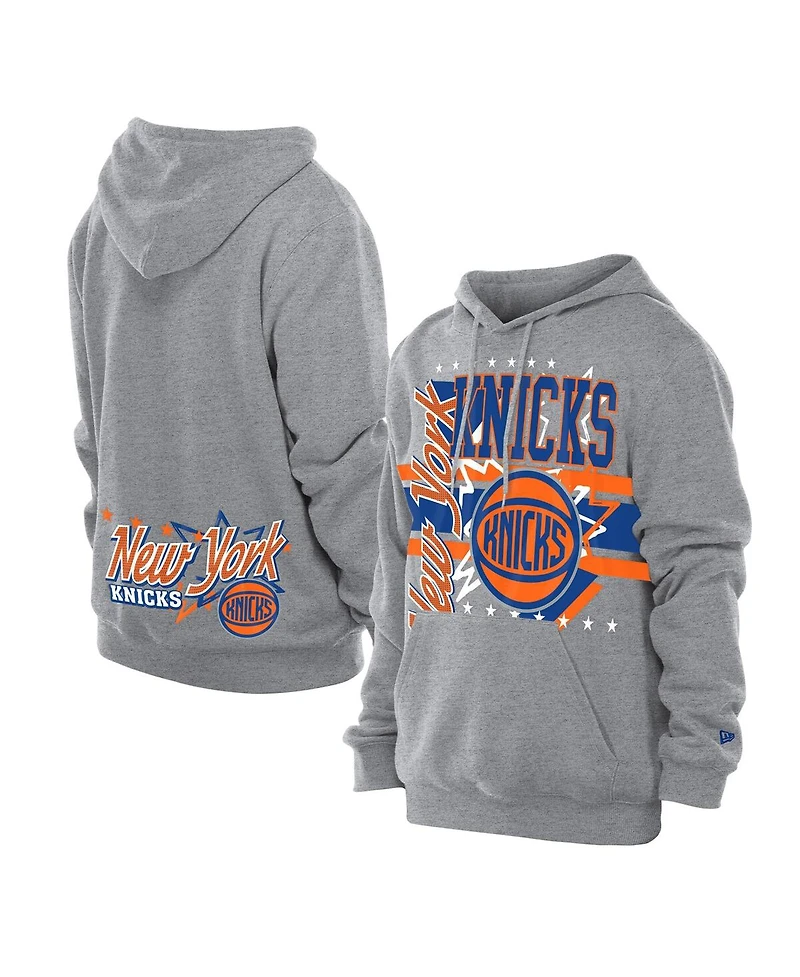 New Era Men's Gray York Knicks Injection Sport Classics Hoodie