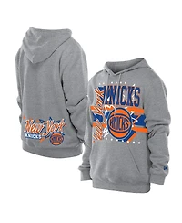 New Era Men's Gray York Knicks Injection Sport Classics Hoodie