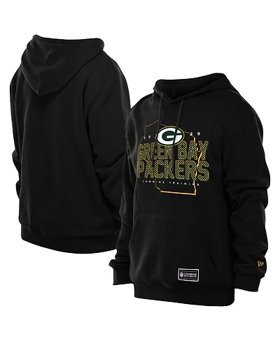 New Era Men's Black Green Bay Packers Combine Authentic Local State Hoodie