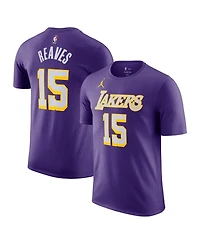 Jordan Men's and Women's Austin Reaves Purple Los Angeles Lakers Name Number T-Shirt