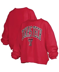 Pressbox Women's Red Texas Tech Raiders Janise Fleece Sweatshirt