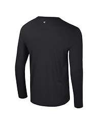 Colosseum Men's Black Louisville Cardinals Color Pop Active Blend 2-Hit Long Sleeve T-Shirt