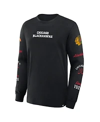 Fanatics Men's Black Chicago Blackhawks Boxed In Legacy Long Sleeve T-Shirt