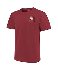 Image One Men's Crimson Oklahoma Sooners Comfort Colors Oht Camo Overlay T-Shirt