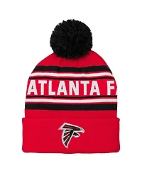 Outerstuff Preschool Red Atlanta Falcons Jacquard Cuffed Pom with Knit Hat