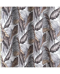 Rt Designer Collection Brazil Printed Blackout Luxurious Decorative Grommet Curtain Panel 54" x 90" Taupe