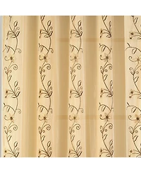 Rt Designers Collection - Priscilla Embroidered Panel With Double Valance 54'' x 90'' Silver