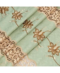 Rt Designer Collection Antonia Macrame Luxurious Decorative Rod Pocket Curtain Panel 54" x 84" Sage