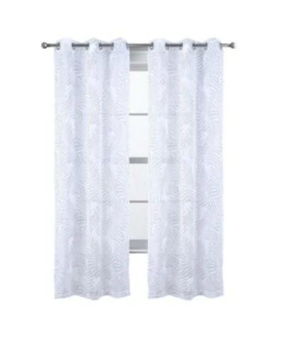 Rt Designers Collection Faye Grommet Metallic Sheer Printed Doily Curtain Panel 54 X22 X 95 X22 Sage