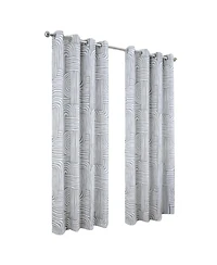 Rt Designer Collection Ashton Printed Blackout Luxurious Decorative Grommet Curtain Panel 54" x 84" Silver