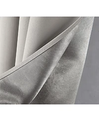 Rt Designer Collection Anchorage 2 Pack Blackout Grommet Luxurious Modern Design Curtain Panel Pair 36" x 84" Silver